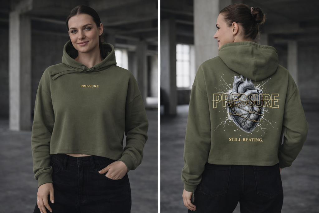 PRESSURE Women Crop Hoodie