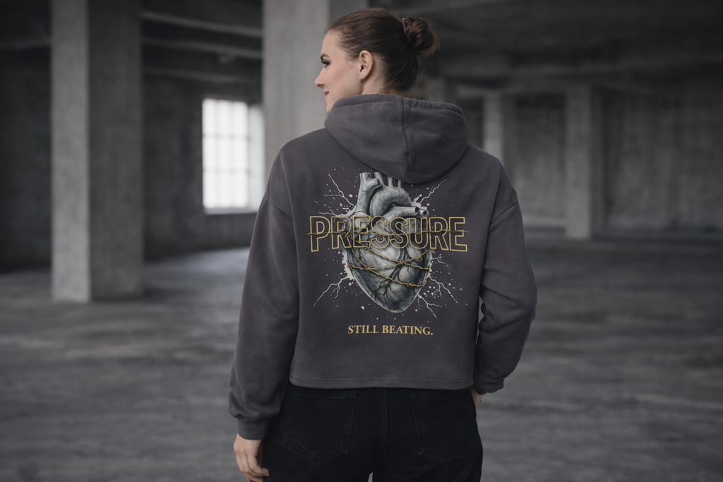 PRESSURE Women Crop Hoodie