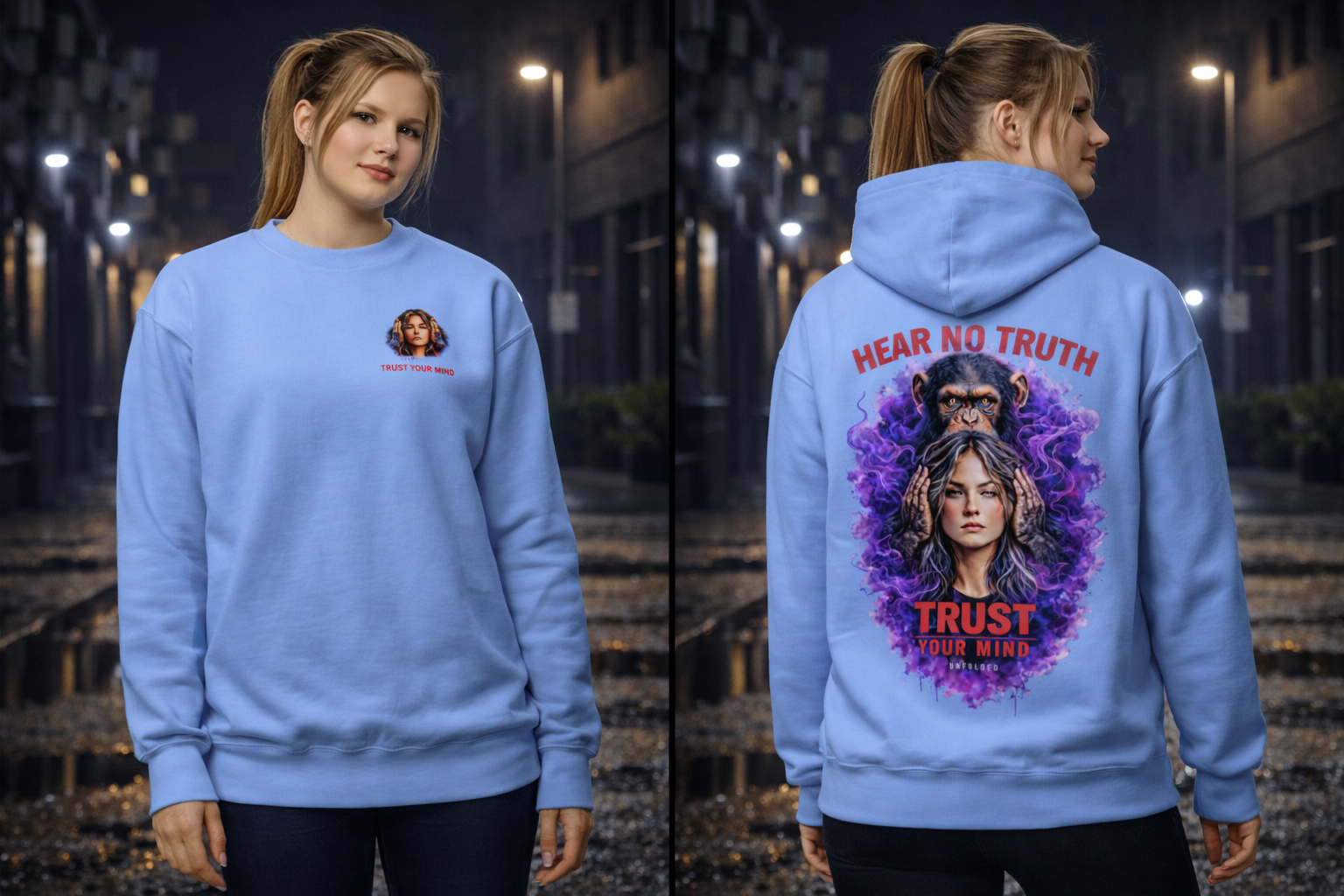 UNFOLDED – „Hear No Truth“ Unisex-Pullover