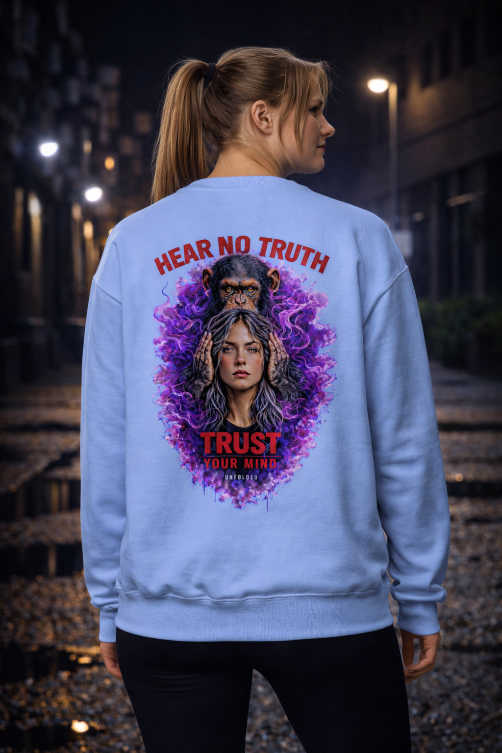 UNFOLDED – „Hear No Truth“ Unisex-Pullover
