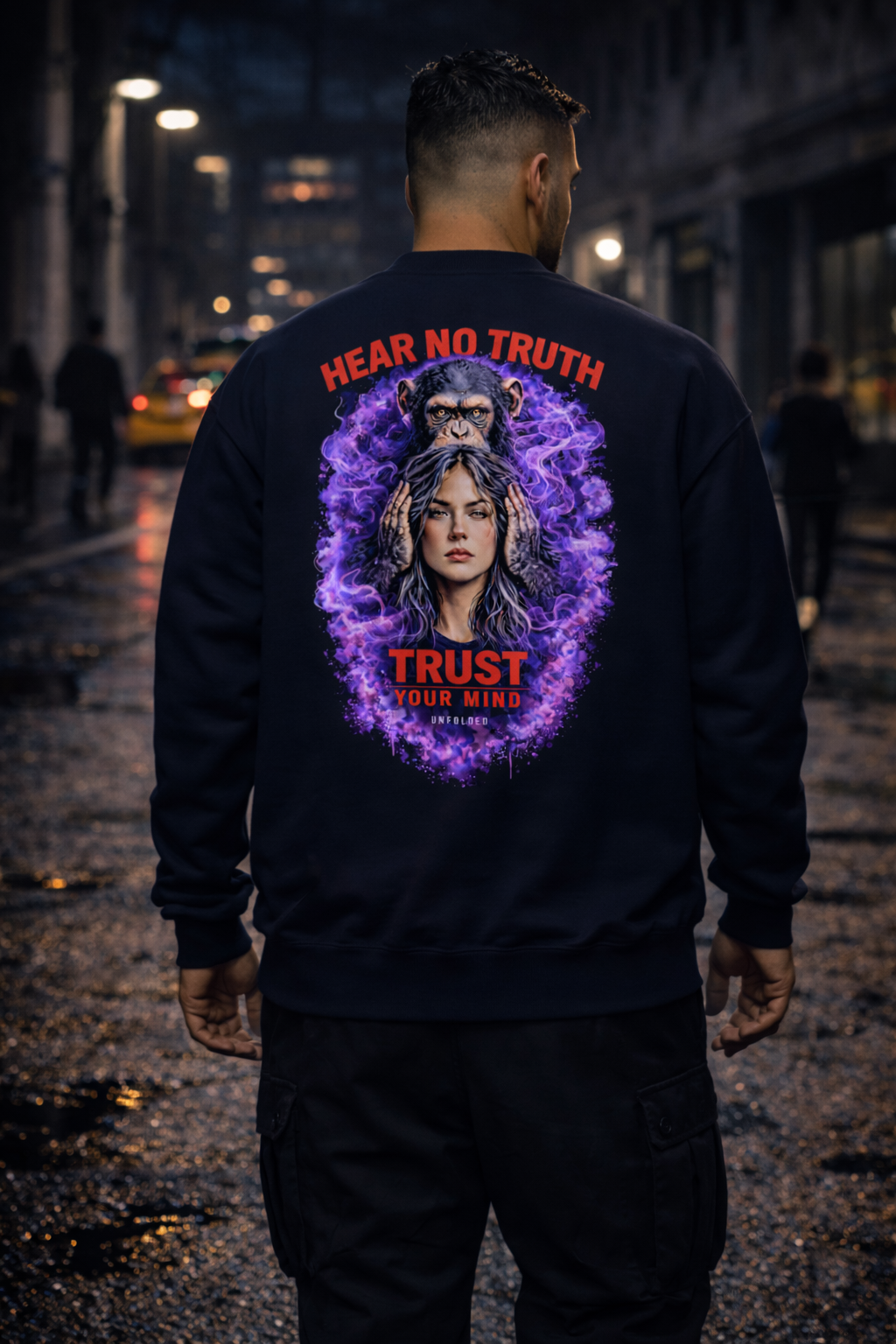UNFOLDED – „Hear No Truth“ Unisex-Pullover