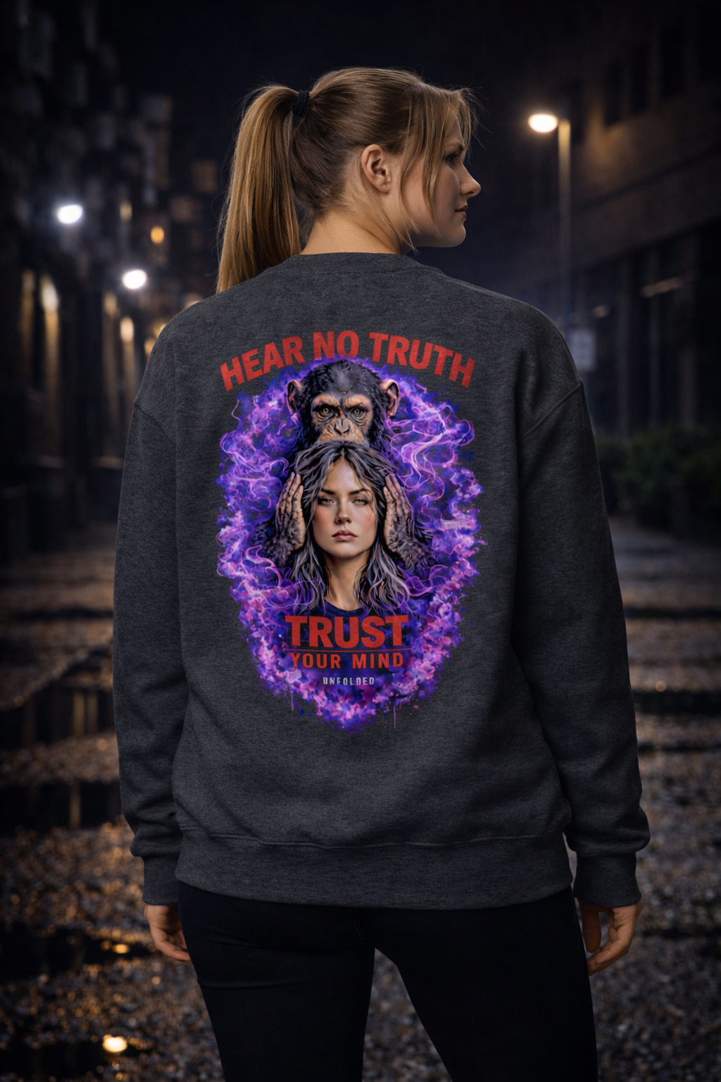 UNFOLDED – „Hear No Truth“ Unisex-Pullover