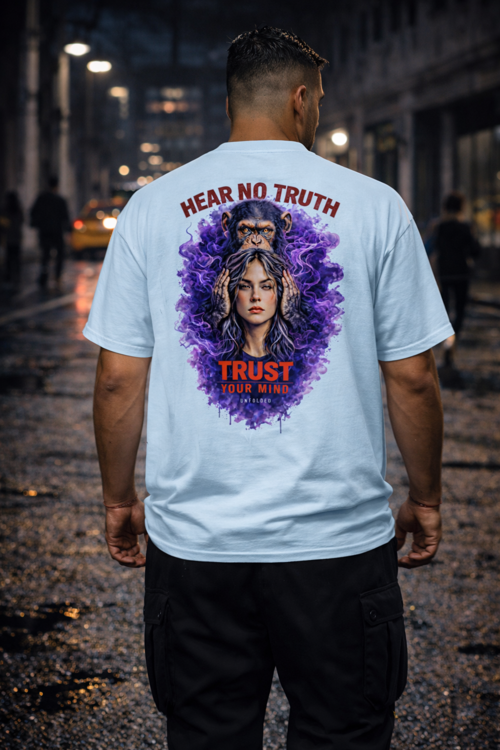 UNFOLDED – „Hear No Truth“ Heavyweight Unisex Tee