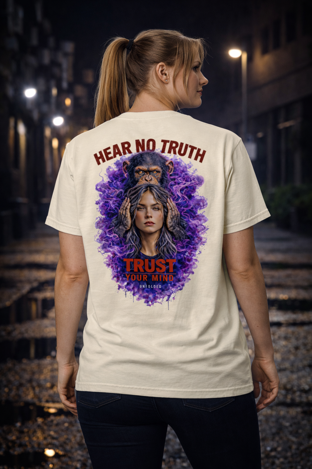 UNFOLDED – „Hear No Truth“ Heavyweight Unisex Tee