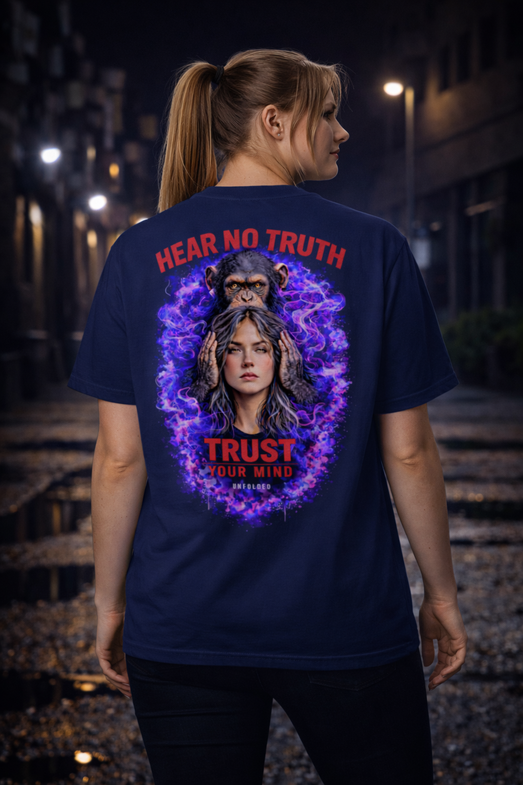 UNFOLDED – „Hear No Truth“ Heavyweight Unisex Tee