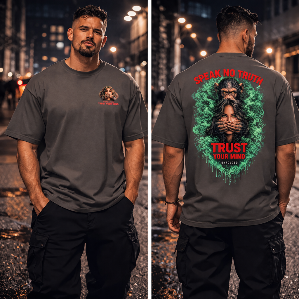 UNFOLDED – „Speak No Truth“ Heavyweight Unisex Tee