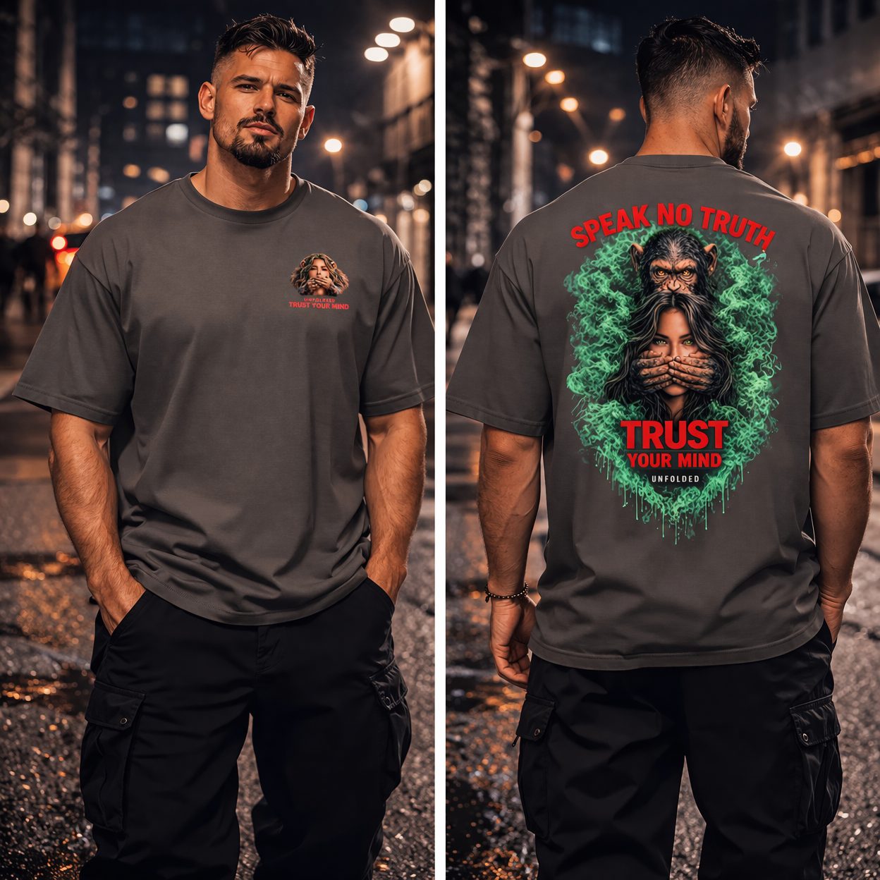 UNFOLDED – „Speak No Truth“ Heavyweight Unisex Tee