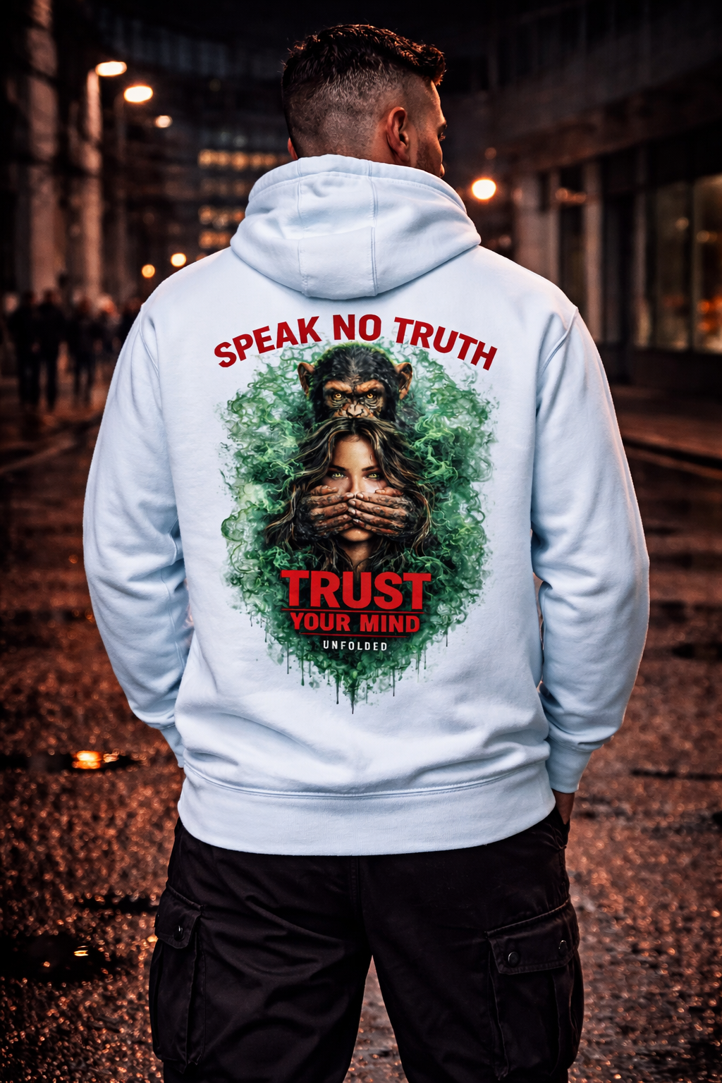 UNFOLDED – „Speak No Truth“ Unisex Hoodie