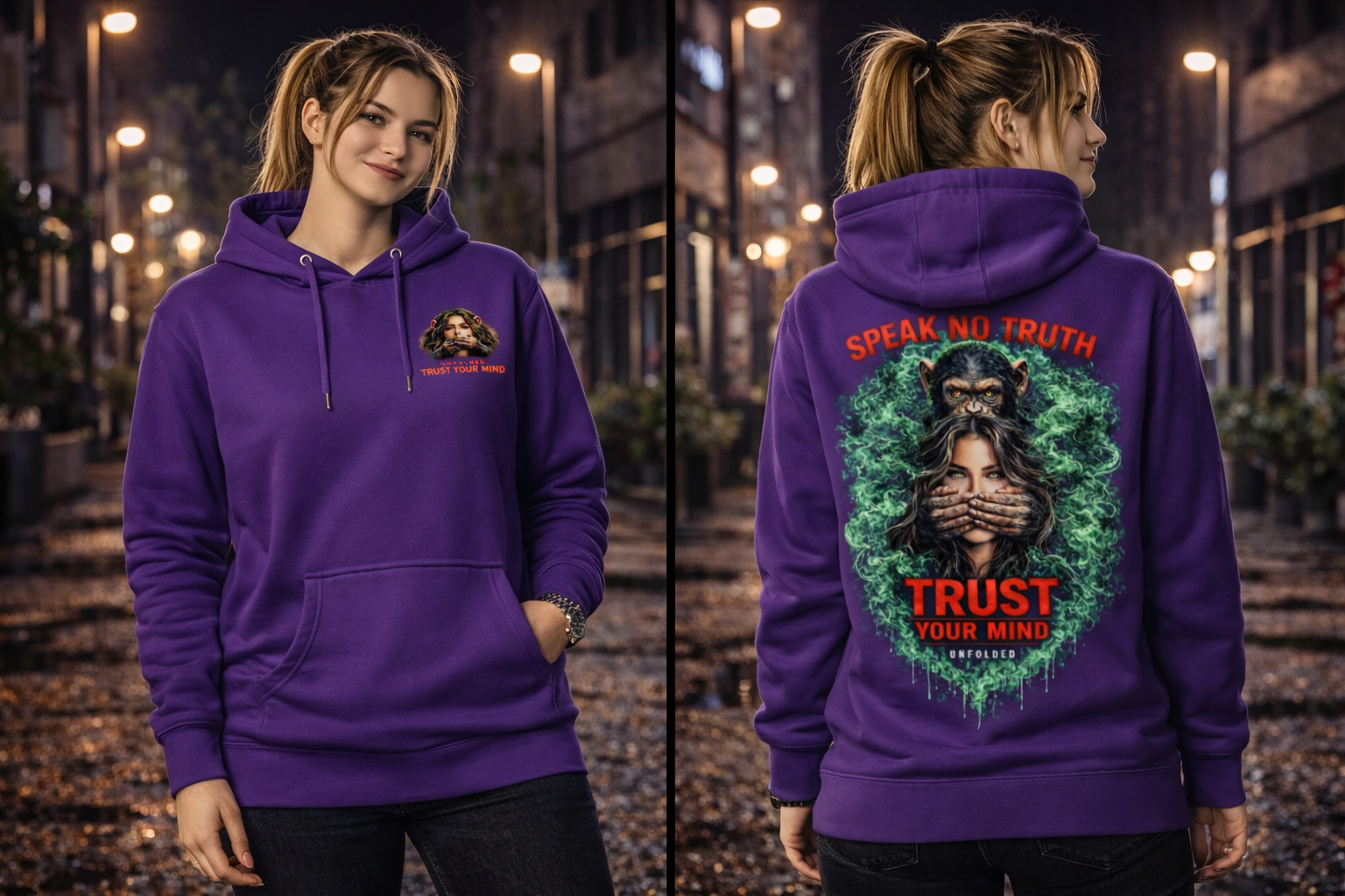 UNFOLDED – „Speak No Truth“ Unisex Hoodie