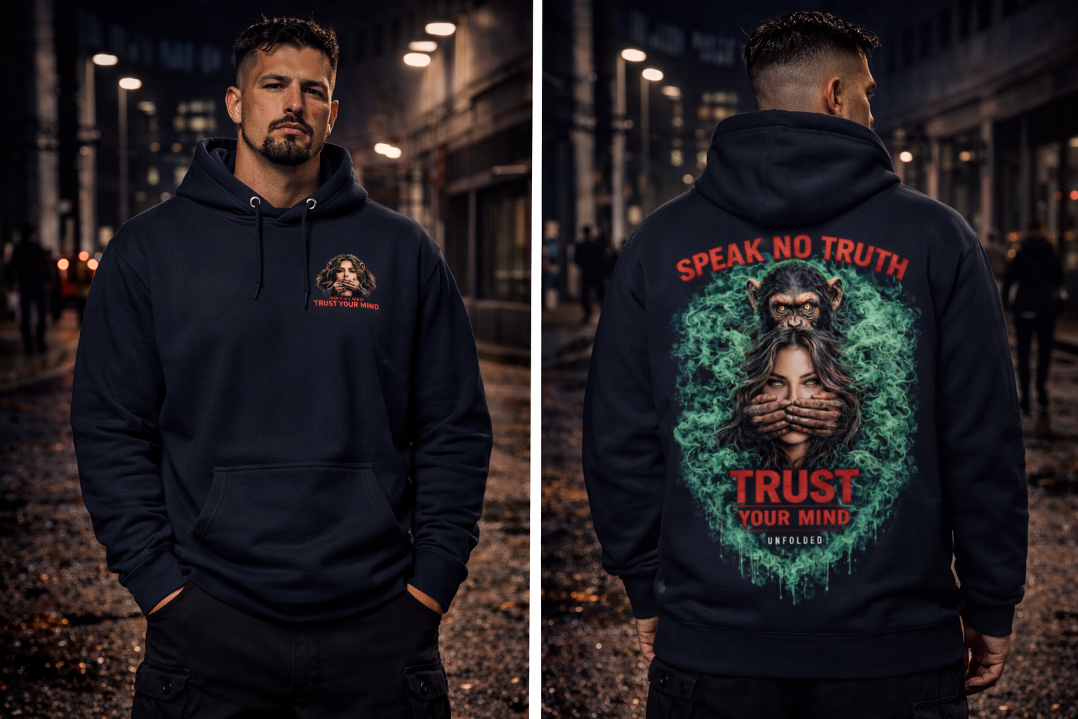 UNFOLDED – „Speak No Truth“ Unisex Hoodie