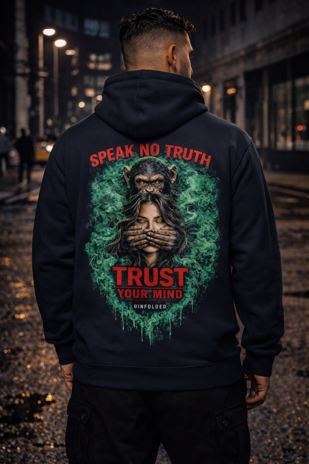 UNFOLDED – „Speak No Truth“ Unisex Hoodie