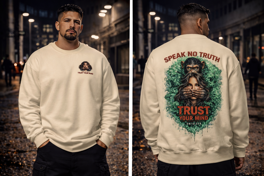 UNFOLDED – „Speak No Truth“ Unisex-Pullover