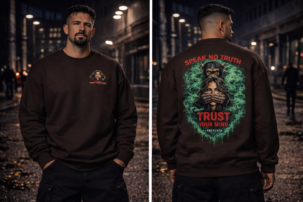 UNFOLDED – „Speak No Truth“ Unisex-Pullover