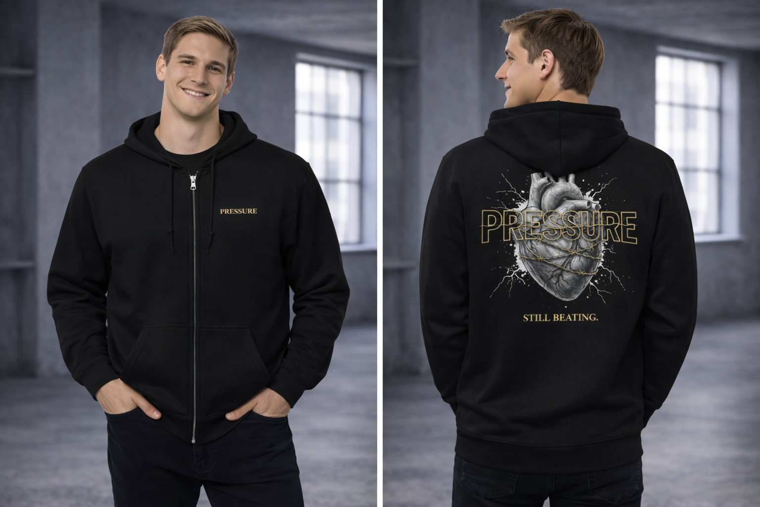 PRESSURE Zip Hoodie
