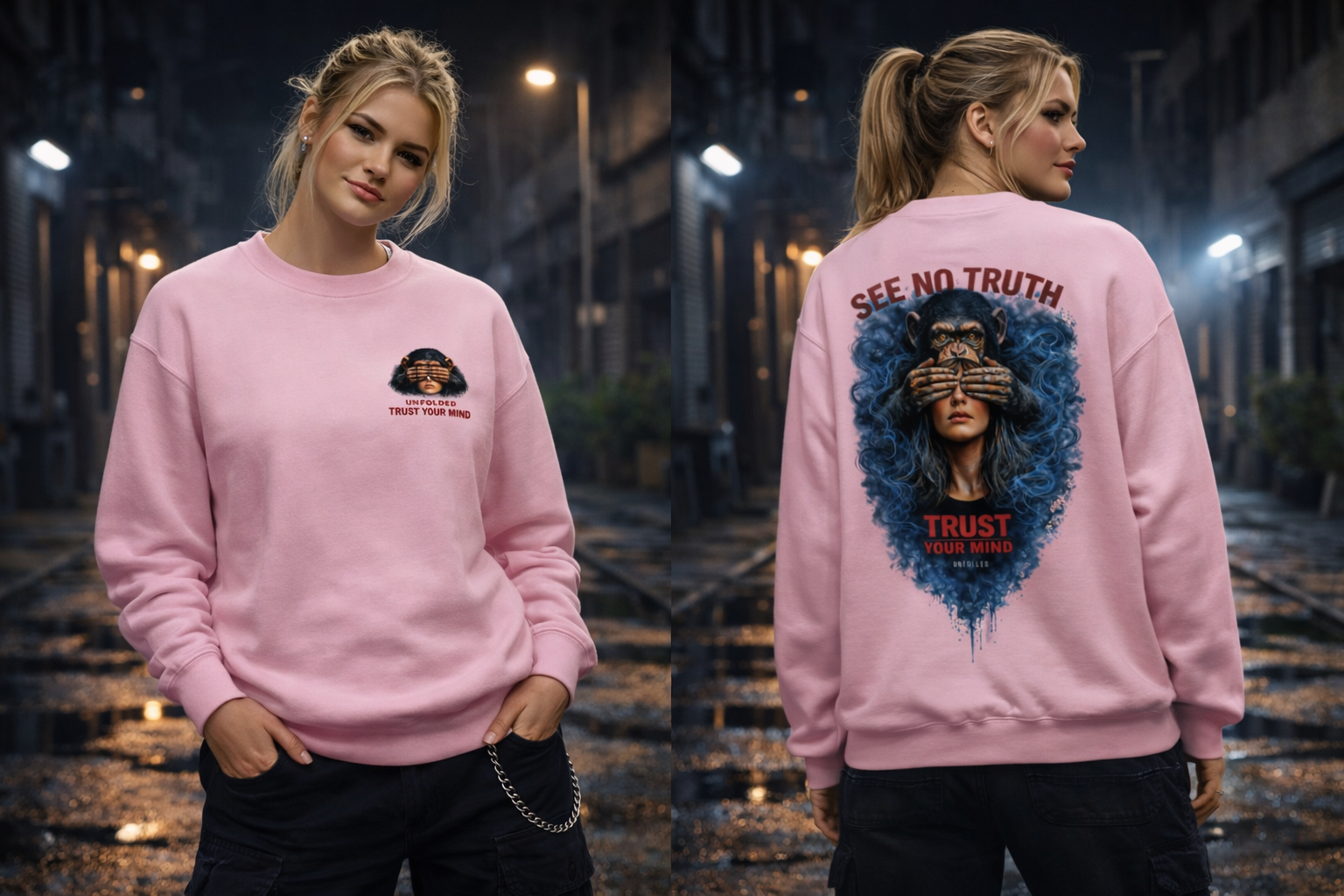 UNFOLDED – „See No Truth“ Unisex-Pullover