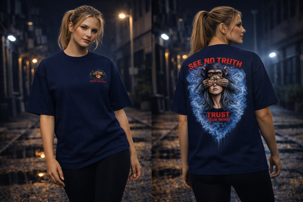 UNFOLDED – „See No Truth“ Oversized Unisex Bio-T-Shirt