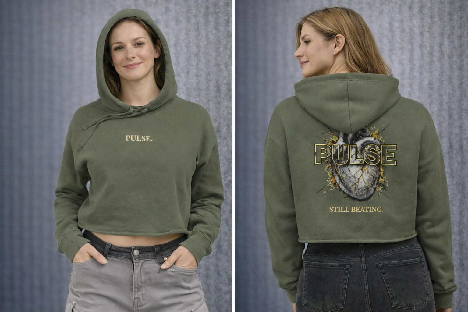PULSE Women Crop Hoodie