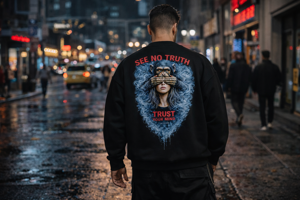 UNFOLDED – „See No Truth“ Unisex-Pullover