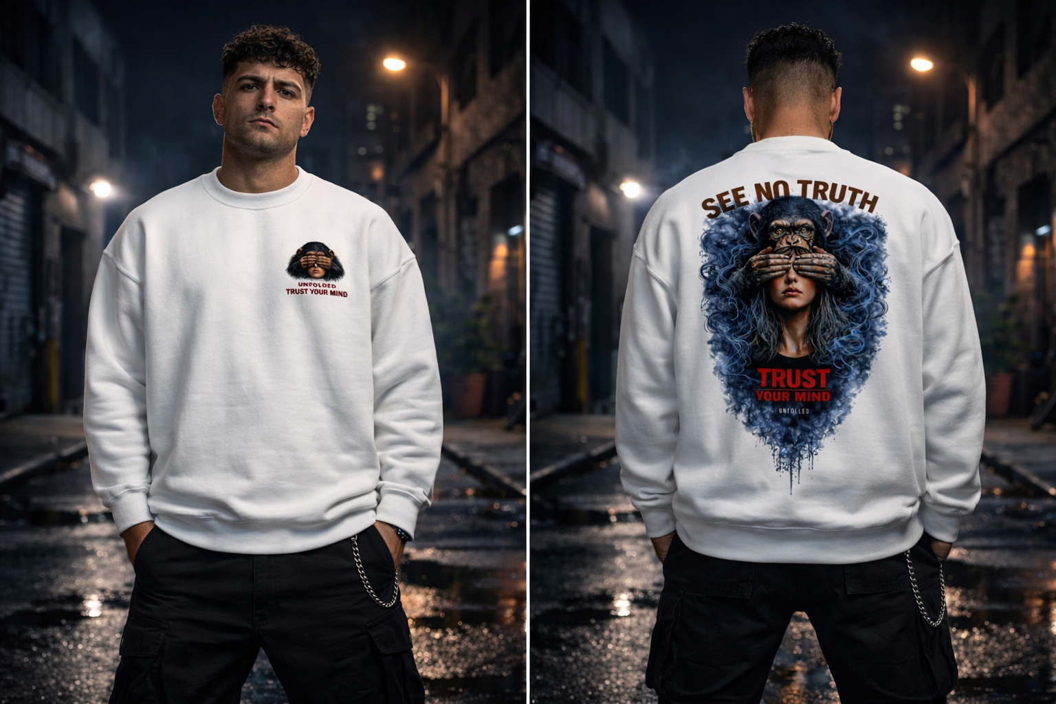 UNFOLDED – „See No Truth“ Unisex-Pullover